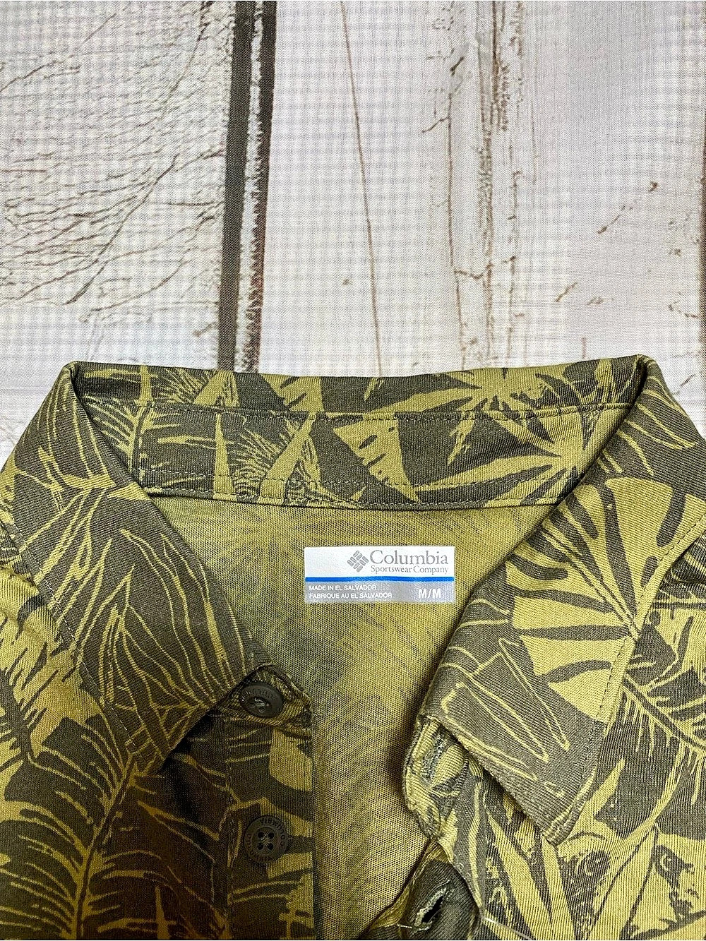 Columbia PFG Tamiami II Tropical Print Polo in Green Size Medium NWT - Picture 5 of 9